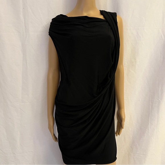 Lafayette 148 New York - W - Half-Off The Shoulder Little Black Dress - Size M - Picture 1 of 10